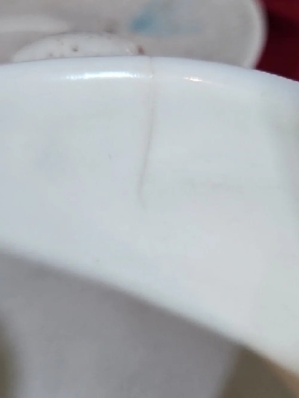 RedWing Speckled Beige Ceramic Teacup & Saucer with Blue Bird Motif